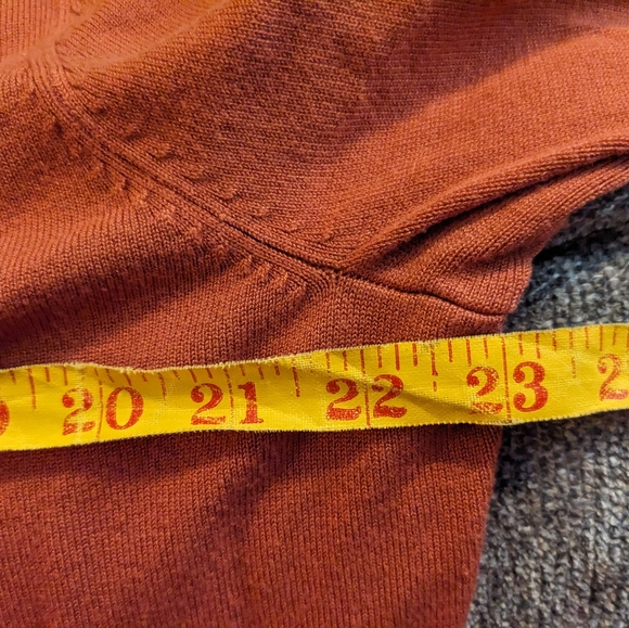 Relativity orange, raised fabric, button down cardigan, size 1X - Picture 10 of 10